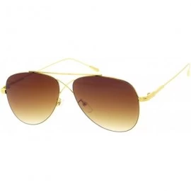 Aviator Wired Aviator Retro Fashion Sunglasses - Brown - C618USL492E $20.59