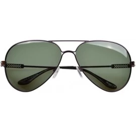 Wrap Stainless Steel Frame Pilot Polarized Sunglasses Men Women - Purple - C211P2OOQ65 $9.56