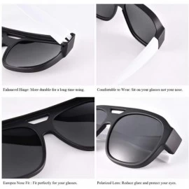 Oversized Polarized Oversized Aviator Fit over Sunglasses Wear Over Prescription Glasses with TR90 Arms for Women&Men - CJ18U...