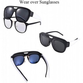 Oversized Polarized Oversized Aviator Fit over Sunglasses Wear Over Prescription Glasses with TR90 Arms for Women&Men - CJ18U...