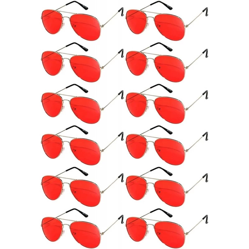 Sport Women's Men's Sunglasses Aviator Metal Frame Colored Lens - .Red_12p - CP187Y6O4NO $27.04