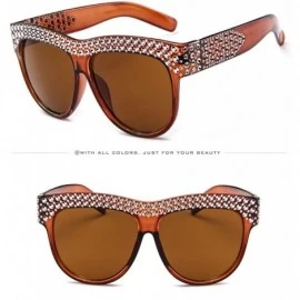 Aviator Unisex Fashion Patchwork Big Frame Sunglasses-Women Men Vintage Retro Glasses - F - CK18Q3ZES4I $11.92