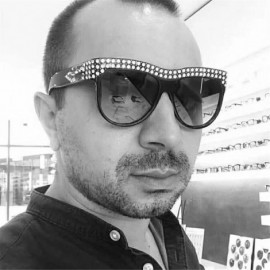 Aviator Unisex Fashion Patchwork Big Frame Sunglasses-Women Men Vintage Retro Glasses - F - CK18Q3ZES4I $11.92