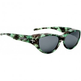 Wrap Polarized Fitover Sunglasses - Emerald Demi - C818E9YIWXK $63.53