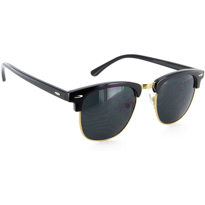 Rimless Classic Sunglasses Half Frame for Men Women Horned Rim Retro - CJ11JQCMN87 $11.75