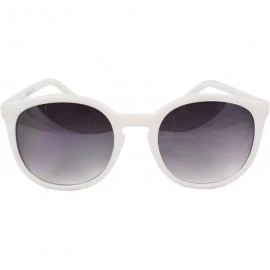 Oval Retro Oval Gangnam Style Fashion Sunglasses White Frame Purple Black Lenses - CP1108HW3TD $17.53