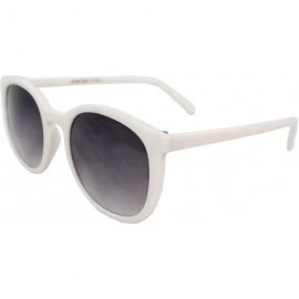 Oval Retro Oval Gangnam Style Fashion Sunglasses White Frame Purple Black Lenses - CP1108HW3TD $9.79