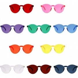 Rimless Fashion Rimless Tinted Sunglasses Transparent Candy Color Eyewear for Party Favor - C4192ETK6AC $19.84