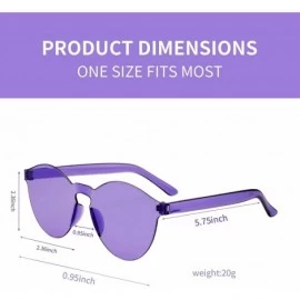 Rimless Fashion Rimless Tinted Sunglasses Transparent Candy Color Eyewear for Party Favor - C4192ETK6AC $19.84