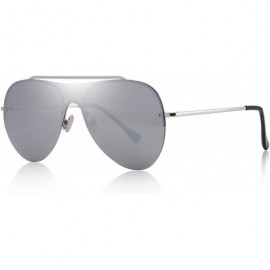 Sport Men/Women Polarized Pilot Sunglasses 100% UV Protection S6318 - Silver - CL18C9LSKRH $32.44