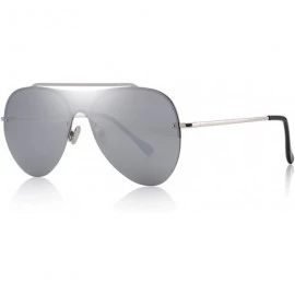 Sport Men/Women Polarized Pilot Sunglasses 100% UV Protection S6318 - Silver - CL18C9LSKRH $18.48