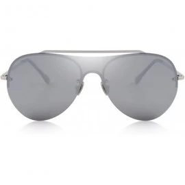 Sport Men/Women Polarized Pilot Sunglasses 100% UV Protection S6318 - Silver - CL18C9LSKRH $18.48