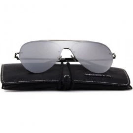 Sport Men/Women Polarized Pilot Sunglasses 100% UV Protection S6318 - Silver - CL18C9LSKRH $18.48