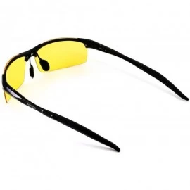 Aviator Men Sport Al-Mg Polarized Sunglasses Unbreakable for Driving Cycling Fishing Golf - B5 Black Frame (Night Vision) - C...