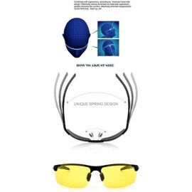 Aviator Men Sport Al-Mg Polarized Sunglasses Unbreakable for Driving Cycling Fishing Golf - B5 Black Frame (Night Vision) - C...