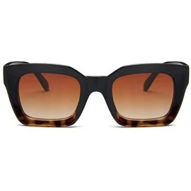 Aviator 2019 New Square Sunglasses Women Italy Luxury Brand Designer Women BrightBlack - Red - CW18XGGMT8Q $9.83