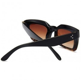Aviator 2019 New Square Sunglasses Women Italy Luxury Brand Designer Women BrightBlack - Red - CW18XGGMT8Q $9.83