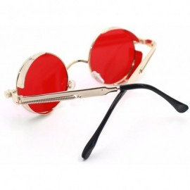 Goggle 2020 Metal Steampunk Sunglasses Men Women Fashion Round Glasses Vintage UV400 Eyewear - Gold Frame Gray - C8198AHROQL ...