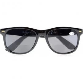 Round Bifocal Sunglasses Mens Womens Sun Readers Retro Classic Black +2.5 - C2180ECKCU2 $12.29