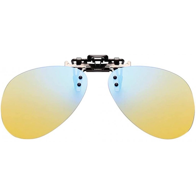 Rimless Polarized Clip-on Sunglasses Anti-Glare Driving Glasses for Prescription Glasses Fashion Lightweight Eyeglasses - CU1...