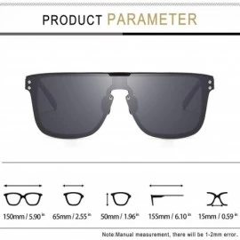 Sport Rimless Mirrored Sunglasses One Piece Frameless Eyeglasses Men Women- Oversizd Lens-Al-Mg Metal Unbreakable Frame - C01...