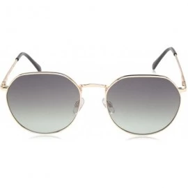 Round Women's LD278 Round Sunglasses - Gold Black - 58 mm - CV18O3C2M9Z $67.53