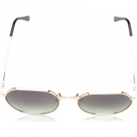 Round Women's LD278 Round Sunglasses - Gold Black - 58 mm - CV18O3C2M9Z $67.53