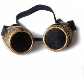 Goggle Steampunk Goggles Vintage Glasses Rave Retro Lenses Cosplay Halloween - Brown Frame - CA18HZME5GO $18.48