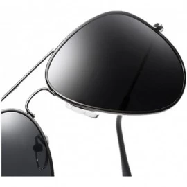 Aviator Premium Military Style Classic Polarized UV400 Aviator Sunglasses for Men Women with Sun Glasses Case - C218638X8M8 $...