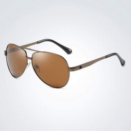 Oval New Polarized Sunglasses Men Pilot Mens - Black - C0197Y7HCDY $20.26