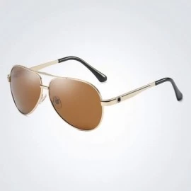 Oval New Polarized Sunglasses Men Pilot Mens - Black - C0197Y7HCDY $20.26