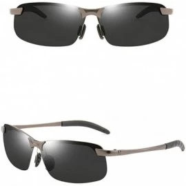 Shield Polarized Sunglasses Glasses Driving Metal Frame Unbreakable - 100% UV (Color 1-2) - 43832 - CF199UGTAEW $20.73