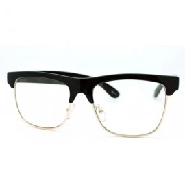 Square Clear Lens Glasses Square Half Rim Modern Smart Look Eyeglasses - Brown - CH11DNYET2H $9.95