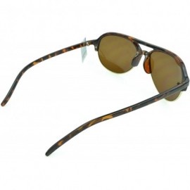 Rectangular Trendy Classic Aviator Sunglasses Men/Women Sunglasses 100% UV Protection - Tortoise - CF129IJX79V $8.60