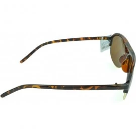 Rectangular Trendy Classic Aviator Sunglasses Men/Women Sunglasses 100% UV Protection - Tortoise - CF129IJX79V $8.60