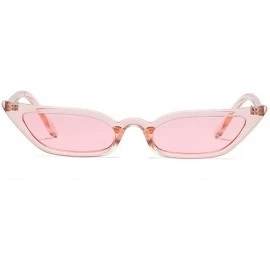 Square Sexy Women Small Frame Chic Vintage Designer Lady Cat Sunglasses - Pink-pink - CH189N4QKS4 $21.86