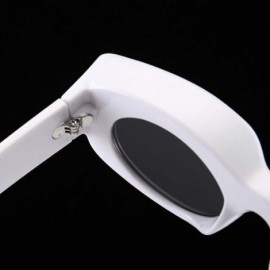 Rectangular Vintage Rectangular Sunglasses Women Colorful Female Sun Glasses for Party Decoration - Red Black White - C018AL9...