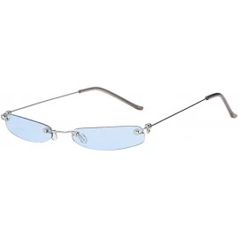 Wayfarer Vintage Transparent Small Frame Sunglasses Fashion Eyewear Metal Frame UV Protection - E - CQ1908NOXU7 $12.85