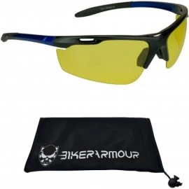 Rimless Unbreakable TR90 Yellow Polarized Sunglasses Sports Semi Rimless Anti Glare - Sky Blue - CR11Z25PMZ3 $22.09