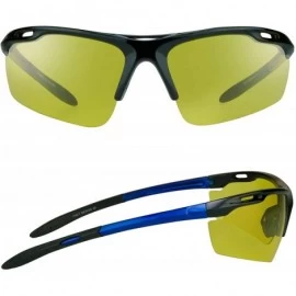 Rimless Unbreakable TR90 Yellow Polarized Sunglasses Sports Semi Rimless Anti Glare - Sky Blue - CR11Z25PMZ3 $22.09