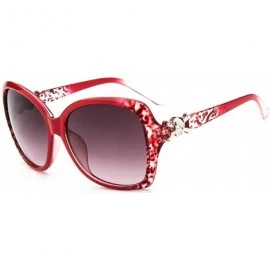 Oval Classic Retro Skull Sunglasses for Unisex PC AC UV 400 Protection Sunglasses - Red - CV18SZSAUT6 $29.42