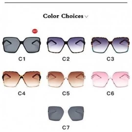 Oversized Fashion Oversize Sunglasses Gradient - CH199QEW6IS $65.68