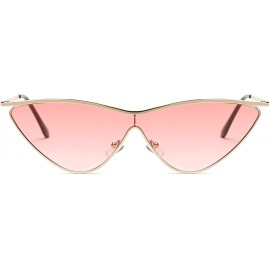 Cat Eye Women Retro Vintage Metal Cat Eye Designer Sunglasses - Pink - CI18I9R2E2Q $22.29
