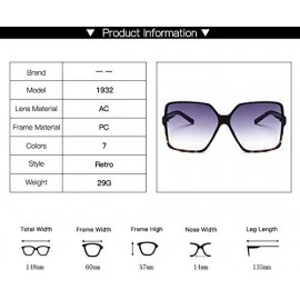 Oversized Fashion Oversize Sunglasses Gradient - CH199QEW6IS $65.68