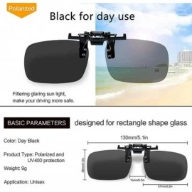 Goggle Women Men Driver Polarized Night Vision Lens Clips on Goggles Sunglasses Sunglasses - Black Gray Small - CH18S2TNZXD $...