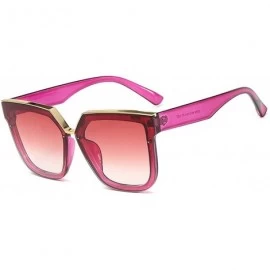 Square Classic Large Frame Square Sunglasses Lady Vintage Full Rim Sun Glasses UV400 - Purple - CS18RI05IM4 $10.40