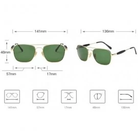 Aviator Classic square sunglasses- sunglasses- glass lenses- retro driver's glasses- pilot's toad glasses - C - CY18QQ2CQE9 $...