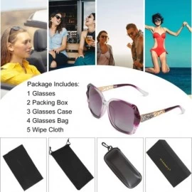 Oversized Women Sunglasses Polarized UV400 Protection Large Lenses Retro Oversized Sunnies Sunglasses for Women - C818U3WTDYQ...