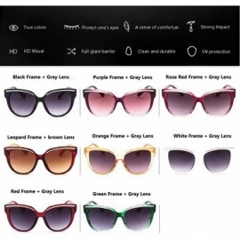 Cat Eye De Sunglasses 2019 Oculos Sol Feminino Women Er Vintage Cat Eye Black Clout Goggles Glasses - Brown - CY198AHO9WH $28.55