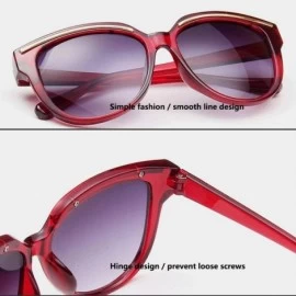 Cat Eye De Sunglasses 2019 Oculos Sol Feminino Women Er Vintage Cat Eye Black Clout Goggles Glasses - Brown - CY198AHO9WH $28.55